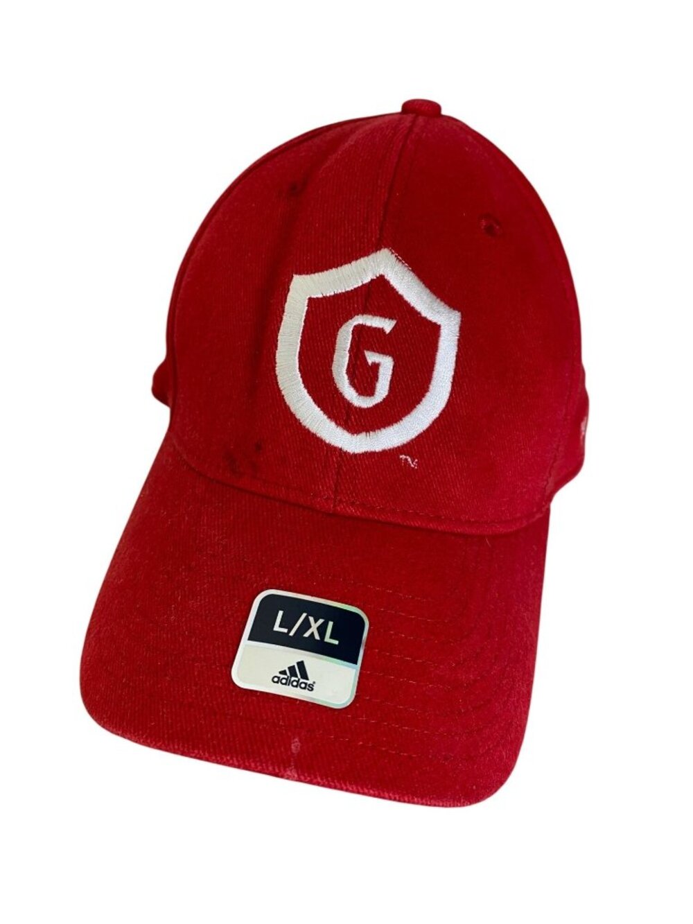 Adidas Red Shield Logo Baseball Hat L/XL 2012 WC Embroidery Stretch Fit